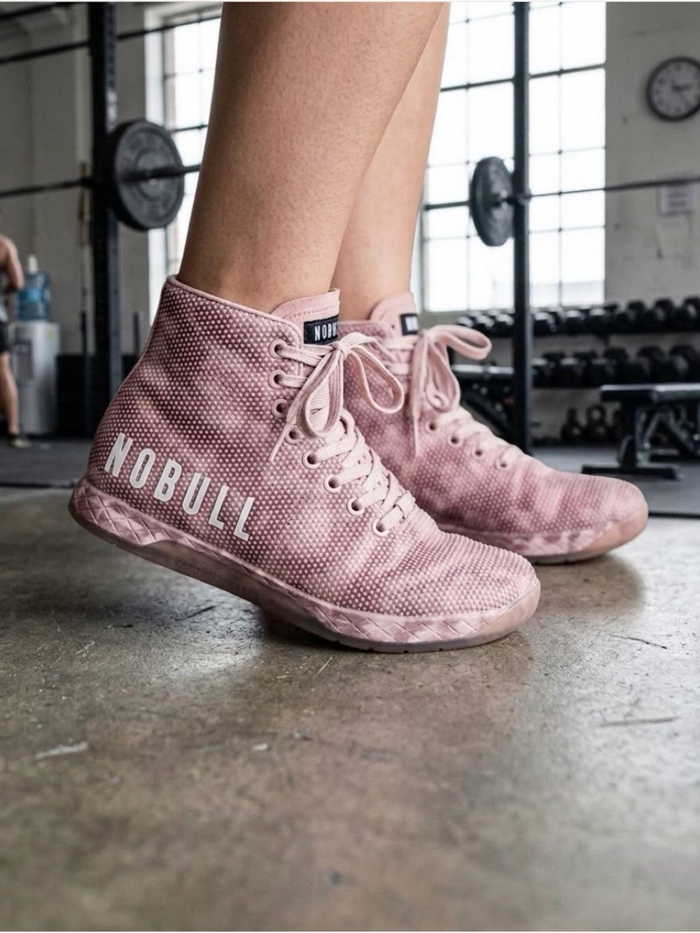 NOBULL Dusty Rose Tie-Dye SuperFabric High Top Outwork CrossFit Trainers W 8